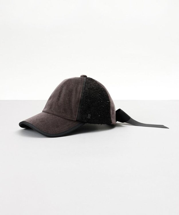 AURORA 【 LANVIN en Bleu （ランバン オン ブルー）】ベロアリボンキャップ ミディアムグレー