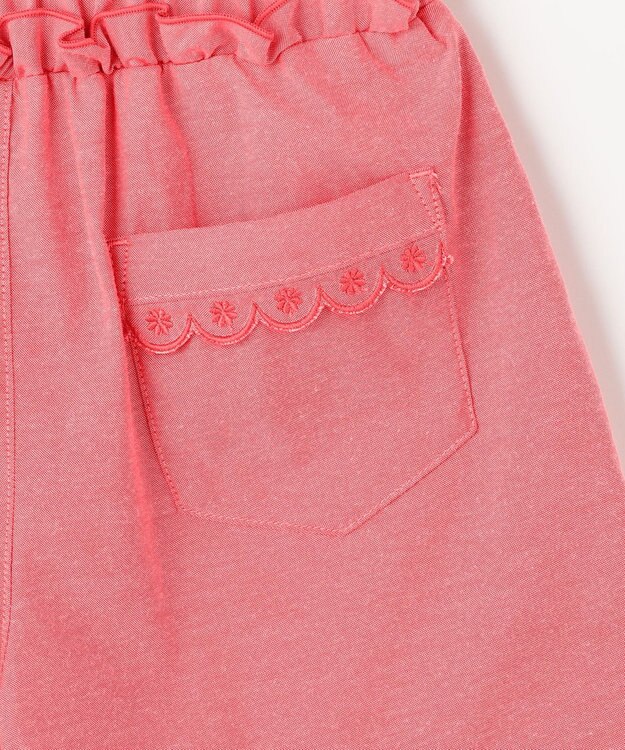 組曲 KIDS 【150-160㎝】 フリルヘムショートパンツ レッド