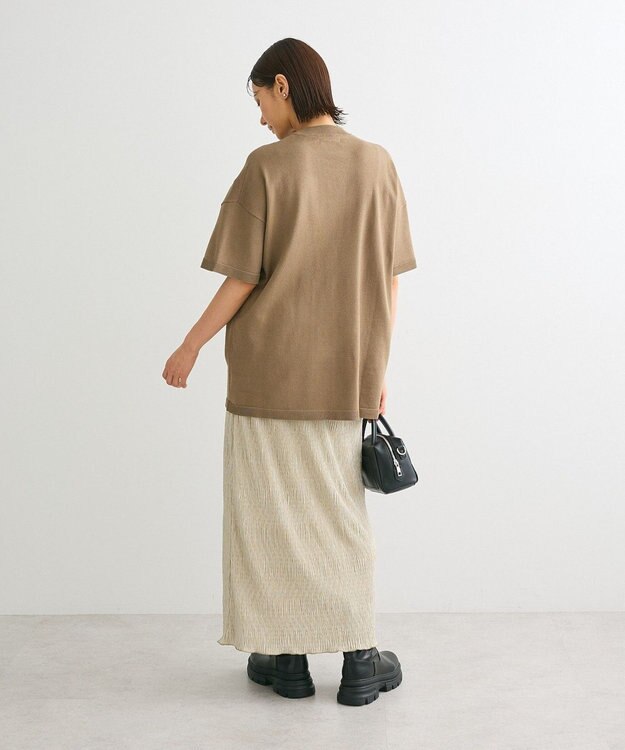 Green Parks ・ＡＮＤＳＥＡＲＣＨ　ニット５分袖プルオーバー Khaki