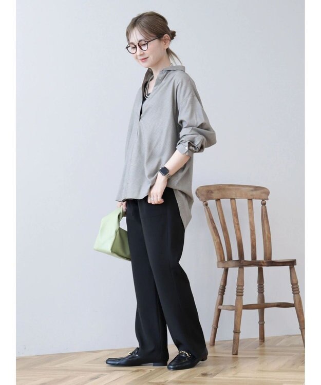 AMERICAN HOLIC イージーケアバックタックシャツ Hounds Tooth