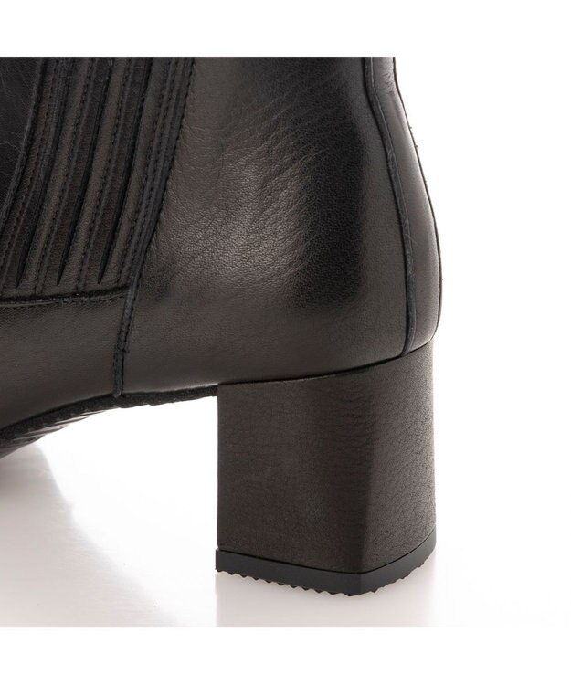 MODE ET JACOMO <D'ICI>【３E】ウエスタンタイプチャンキーヒールショートブーツ ブラック