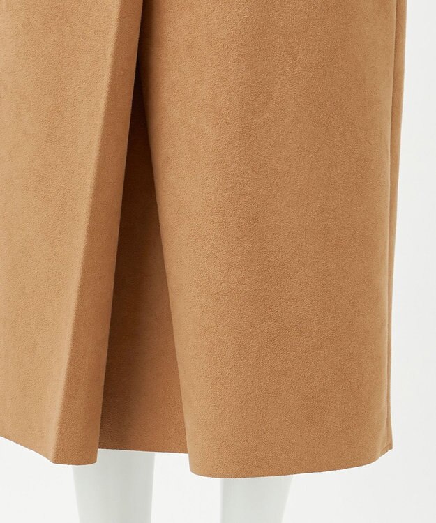 23区 【GOLD LABEL】スウェードタッチレザー ラップスカート キャメル系