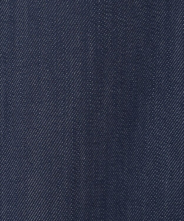 J.PRESS LADIES 【洗える】セルロースシャンブレー セミワイド マリン パンツ ブルー系