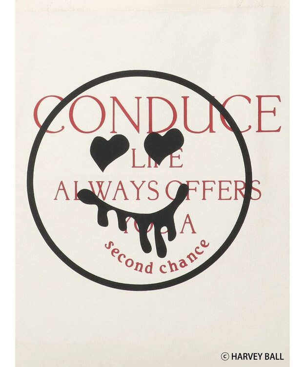 Green Parks Ｓｍｉｌｅｙ　Ｆａｃｅ／スマイルプリントＢｉｇトートバック Off White