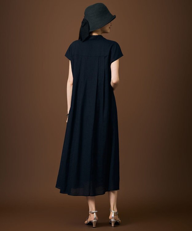 自由区 【UVカット・洗える】リボンブレード ハット ブラック