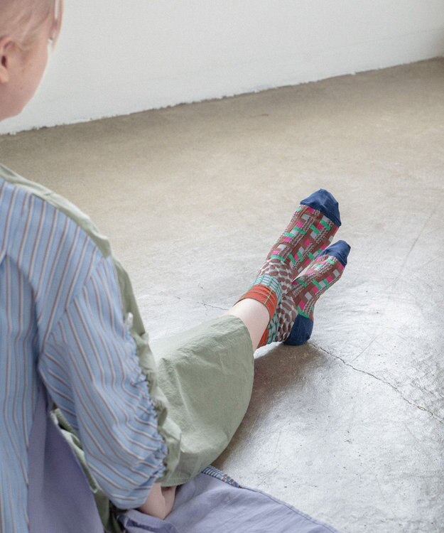 COQ CROSS PATCH ショートソックス オレンジ