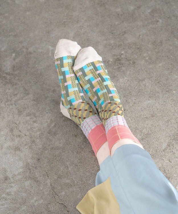 COQ CROSS PATCH ショートソックス ピンク