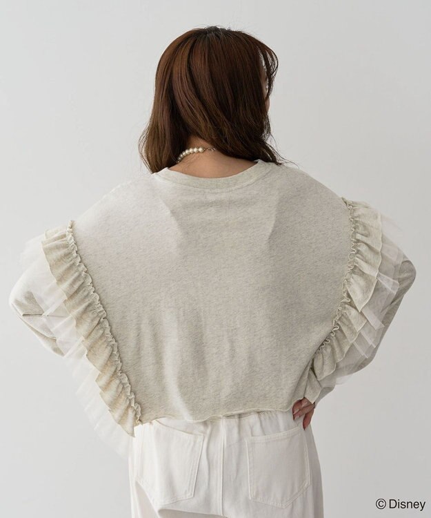 Green Parks ミッキー＆フレンズ／袖フリルショート丈ＴＥＥ Oatmeal