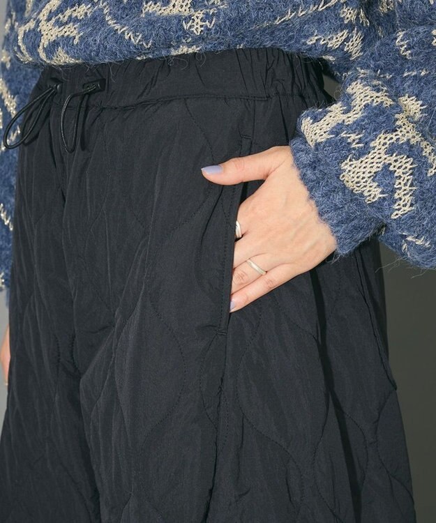 Green Parks キルティングカーブパンツ Black