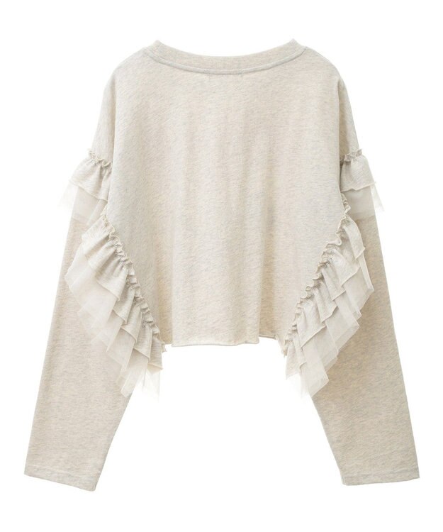 Green Parks ミッキー＆フレンズ／袖フリルショート丈ＴＥＥ Oatmeal