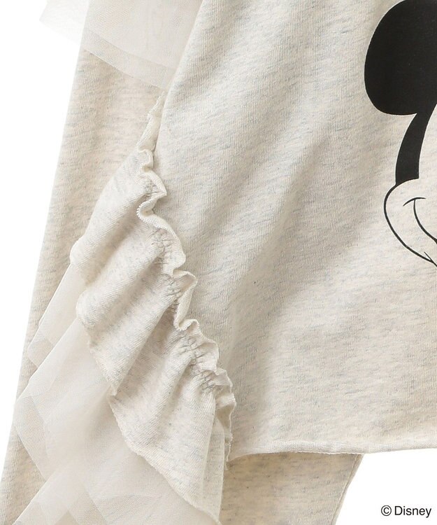 Green Parks ミッキー＆フレンズ／袖フリルショート丈ＴＥＥ Oatmeal