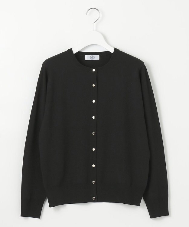 J.PRESS LADIES L 【洗える】 レーヨンエリートストレッチ カーディガン ブラック系