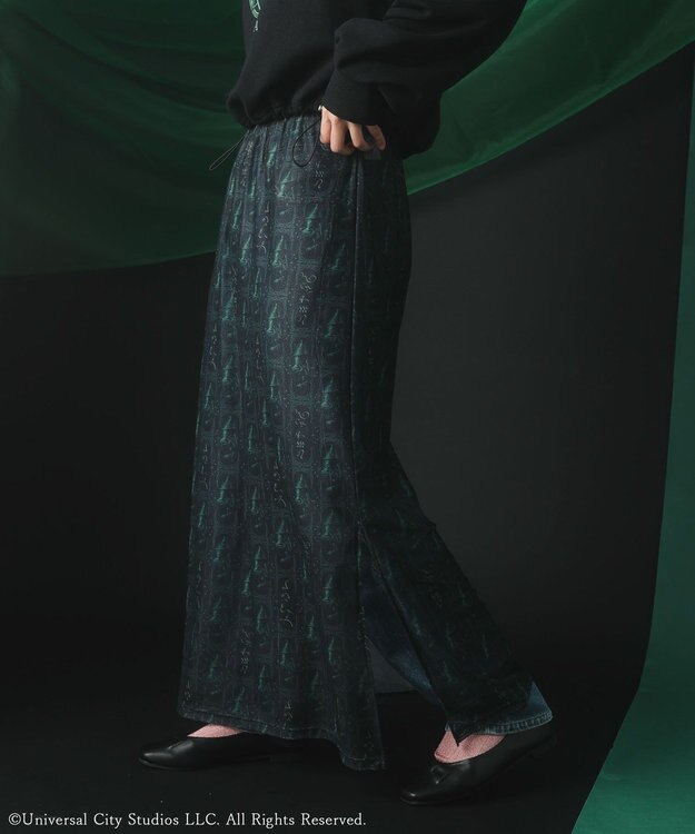 Green Parks ■ＷＩＣＫＥＤ　パターンシアースカート Black