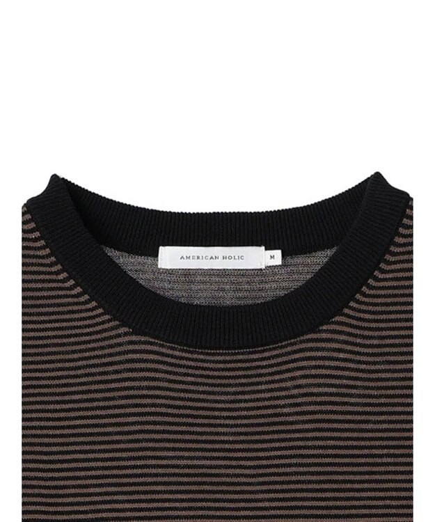 AMERICAN HOLIC フレンチスリーブニットプルオーバー Border