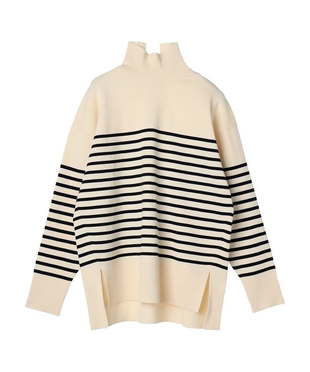 Green Parks かるい　ニットチュニック Border