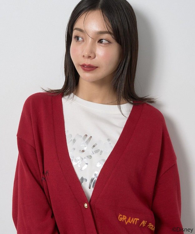 earth music&ecology Ｖｉｌｌａｉｎｓ　ジャファー／ニットカーディガン Red