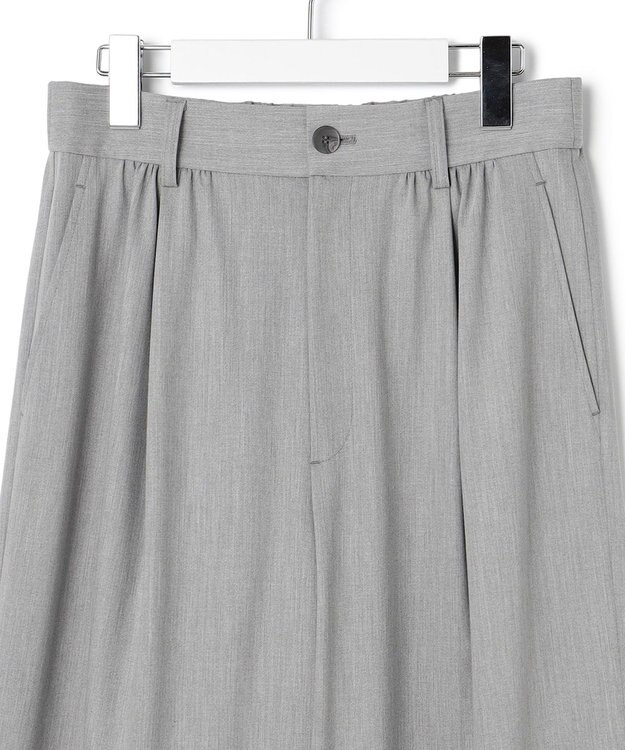 23区 S 【Oggi3月号掲載/セットアップ対応】ライトクロス ワイドパンツ ライトグレー系