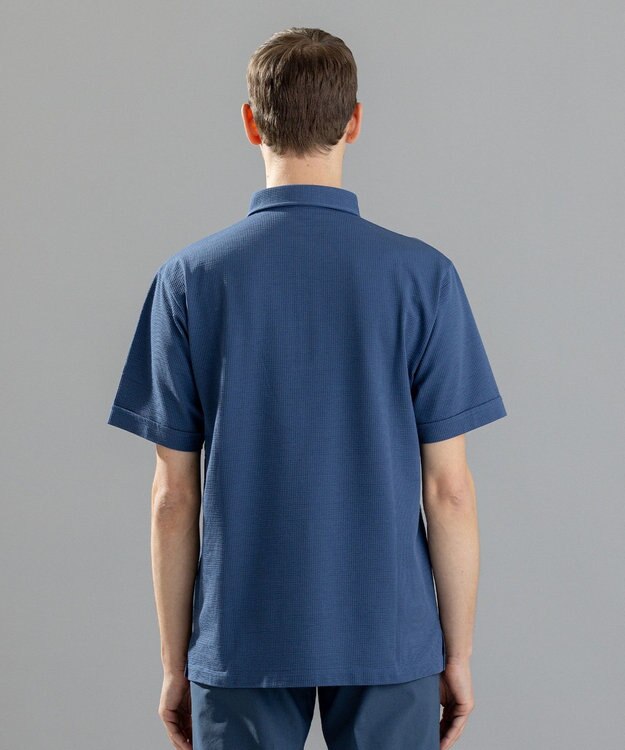 JOSEPH HOMME コンパクトサッカージャージー　ポロシャツ ダルブルー系