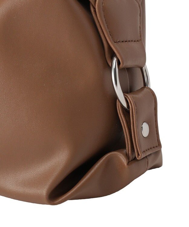 Green Parks スクエアボストンバッグ Brown