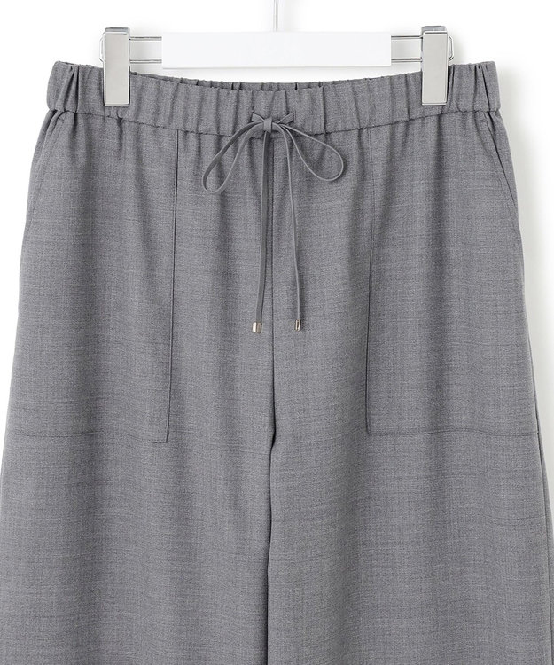 23区 L 【洗える】ナチュラルストレッチサキソニー ベイカー ドロスト パンツ グレー系