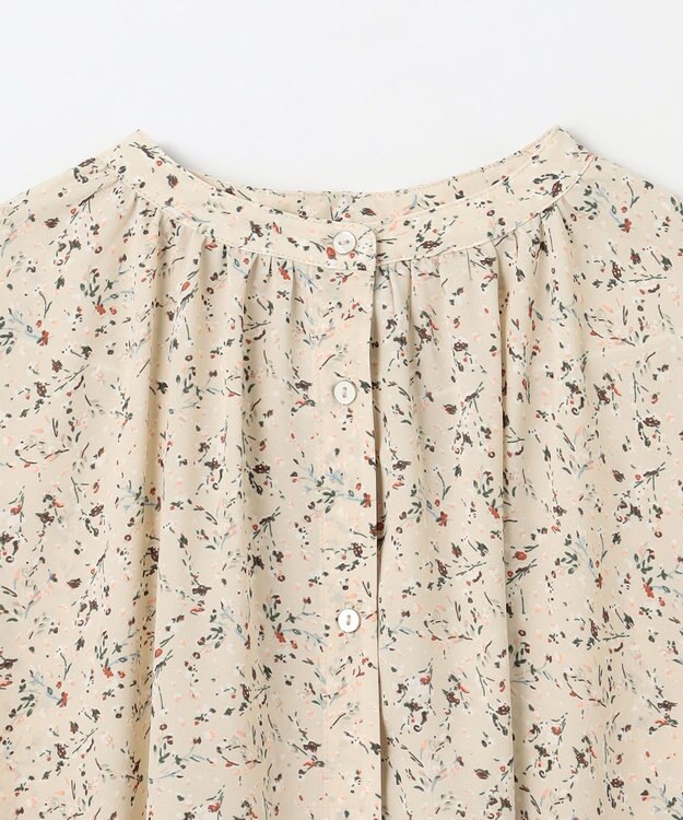 ANY 【洗濯機可】プリントブラウス ベージュベース