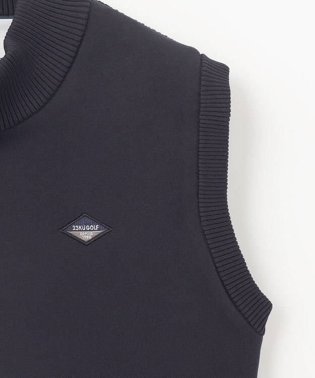 23区GOLF 【MEN】【ウォッシャブル】リバーシブル ニットベスト ネイビー系