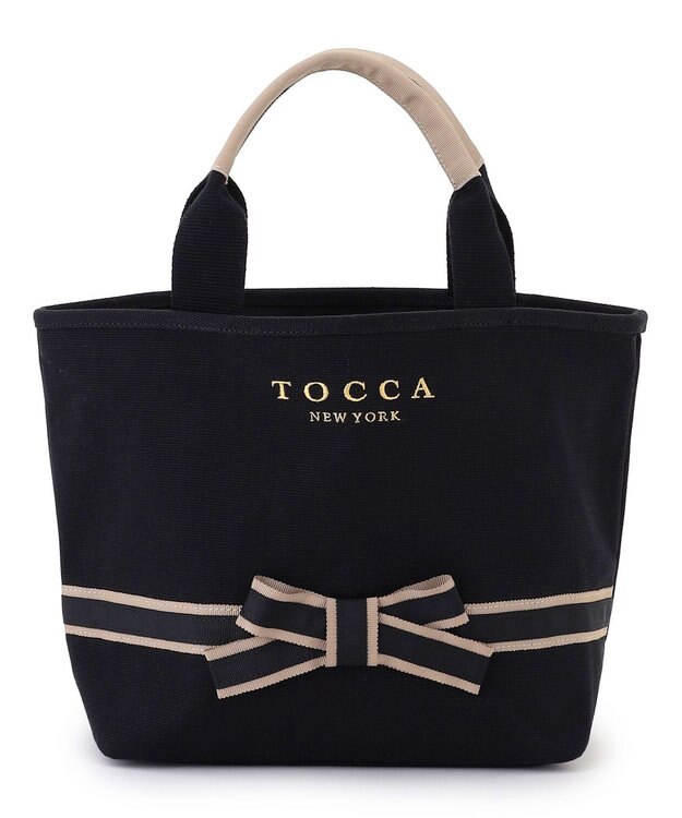 TOCCA BOW BRIDGE CANVAS TOTE トートバッグ ブラック系