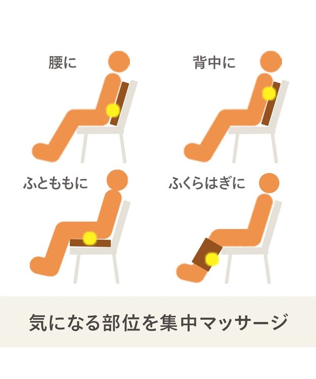 YAMATO テーブル＆キッチン 【TWINBIRD】ホットシートマッサージャーHOT BEAT  ブラウン  EM-2538BR ブラウン