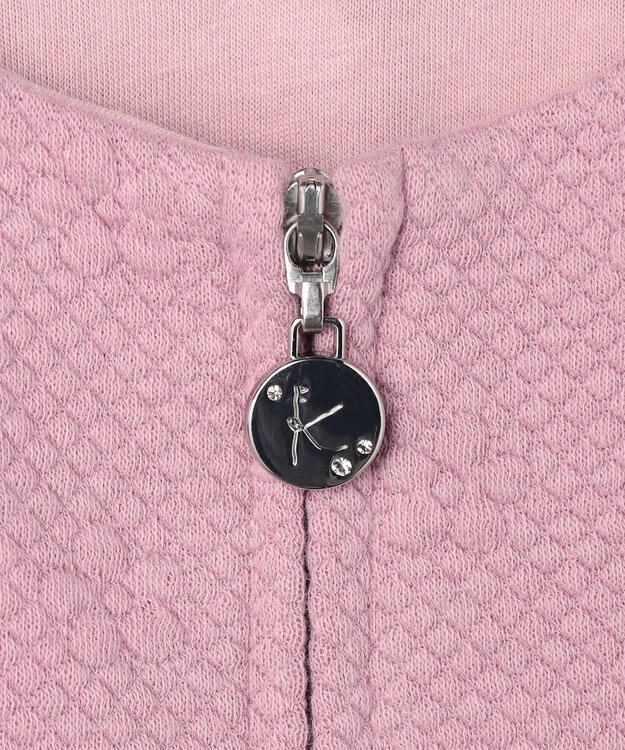 組曲 KIDS 【90-100㎝】フラワーキルト パーカー ラベンダー