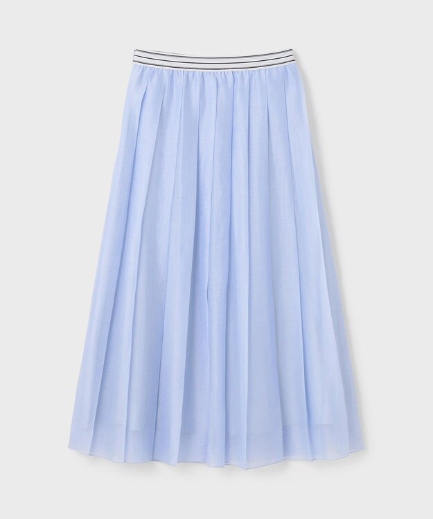 GRACE CONTINENTAL マットシアープリーツスカート ブルー