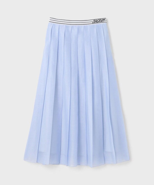 GRACE CONTINENTAL マットシアープリーツスカート ブルー