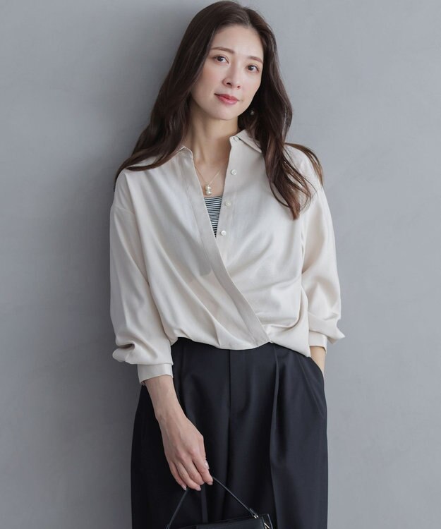 組曲 バウンディングシャーティングカシュクール ブラウス アイボリー系