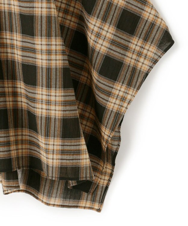 23区 S 【WEB&一部店舗限定】シアーコットン チェック シャツ ブラックチェック