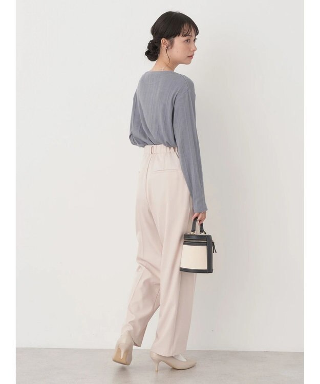 earth music&ecology コットンシアークルーネックプルオーバー Sax