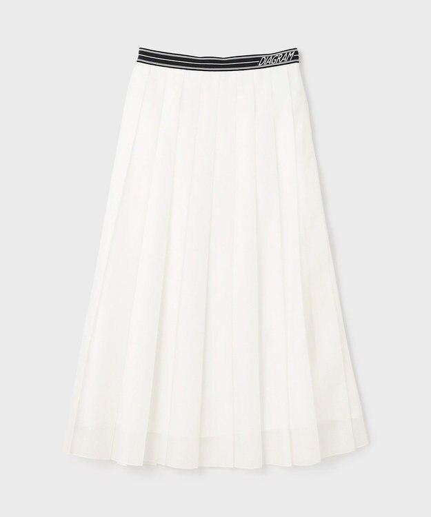 GRACE CONTINENTAL マットシアープリーツスカート ホワイト