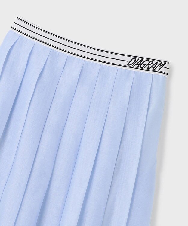 GRACE CONTINENTAL マットシアープリーツスカート ブルー