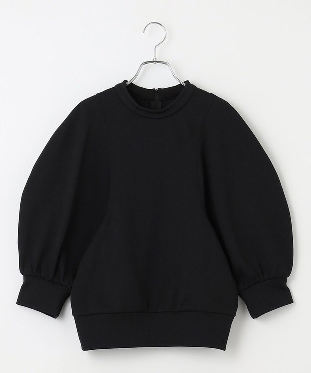 #Newans ラウンドスリーブカットソー ブラック