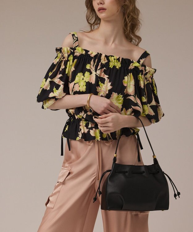 GRACE CONTINENTAL リゾートフラワートップ ブラック