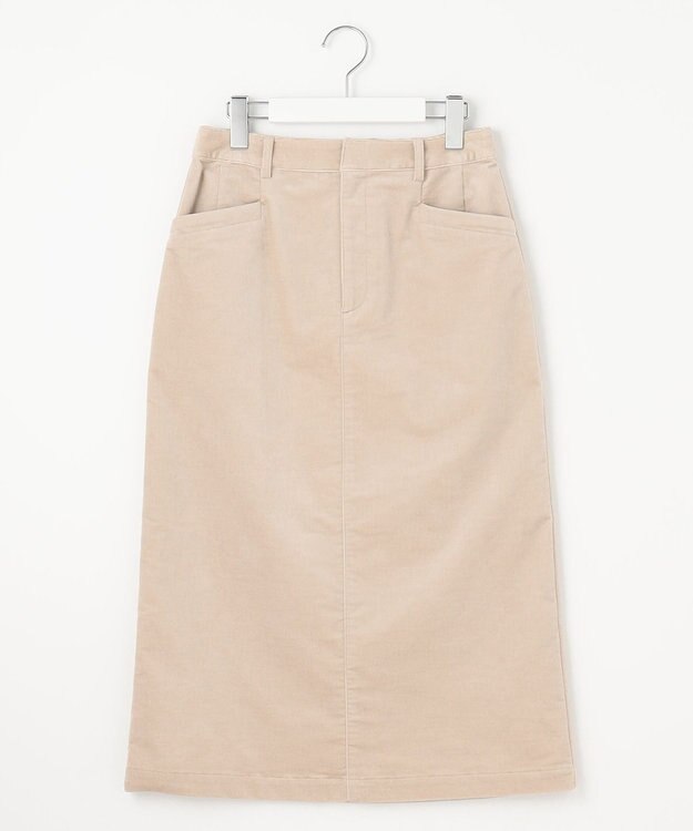 J.PRESS LADIES 【洗える】ハイブリッドAIRDUROY スカート ベージュ系