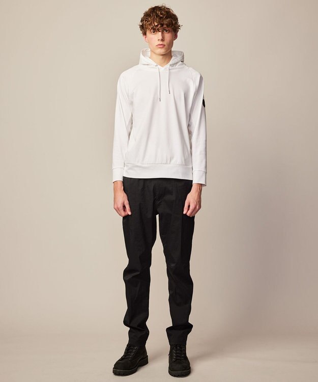 JOSEPH ABBOUD MOUNTAIN 【CREA掲載・接触冷感性/速乾性/放湿性/男女兼用】ICE PACKリバー天竺パーカー ホワイト系