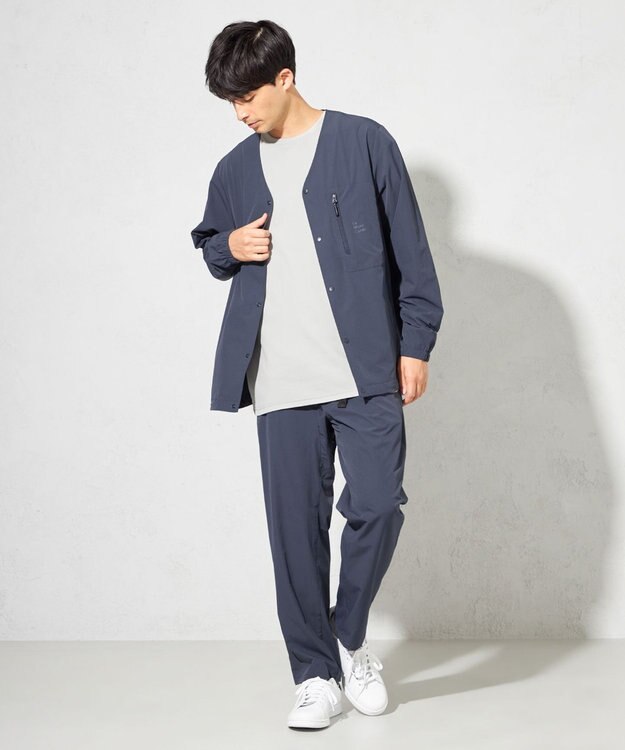 SHARE PARK MENS 【UNISEX】撥水加工 フレックスカーディガン（L・XLサイズ） アッシュネイビー