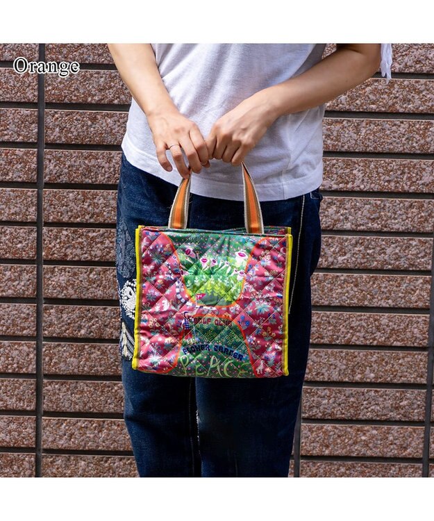 tsumori chisato CARRY ガーデンゴルフクラブキルト ハンドバッグ 手提げ