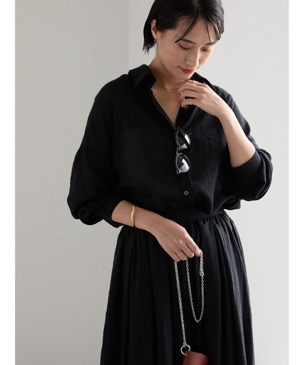 Te chichi シャンブレーボイルシャツ ブラック