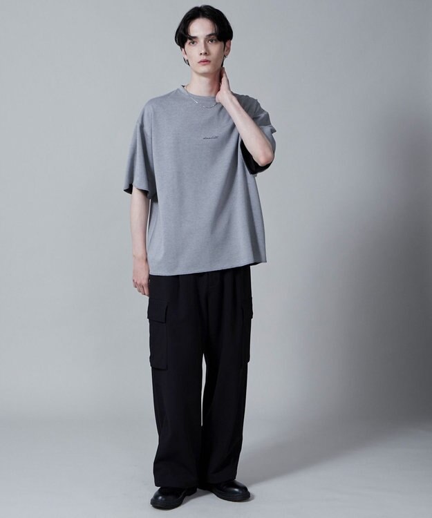 WEGO 【ユニセックス着用アイテム/リバーシブル】リバーシブルワンポイントT（S） ライトグレー