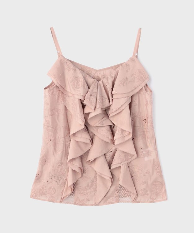 GRACE CONTINENTAL エンブロイダリーキャミブラウス ピンク