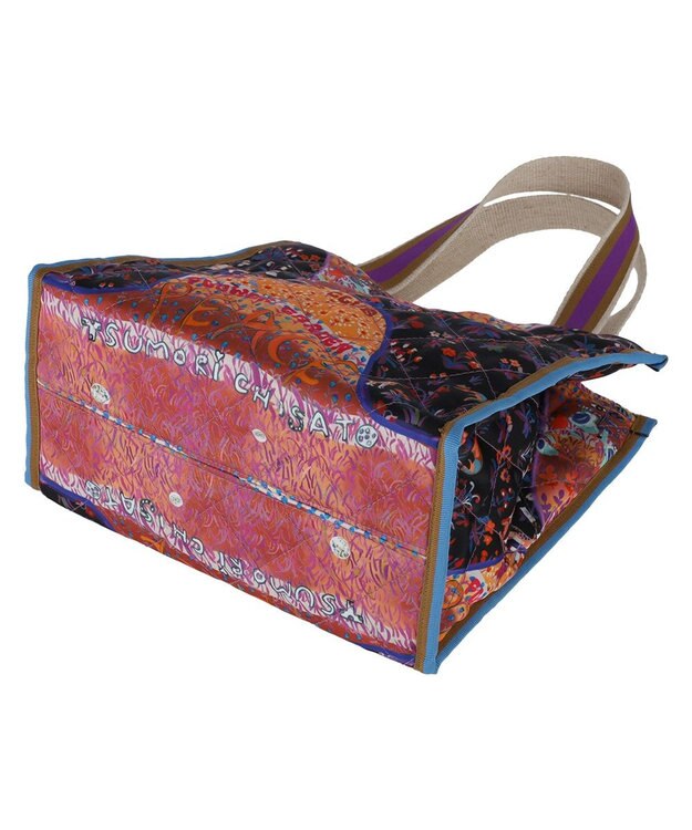 tsumori chisato CARRY ガーデンゴルフクラブキルト ハンドバッグ 手提げ パープル