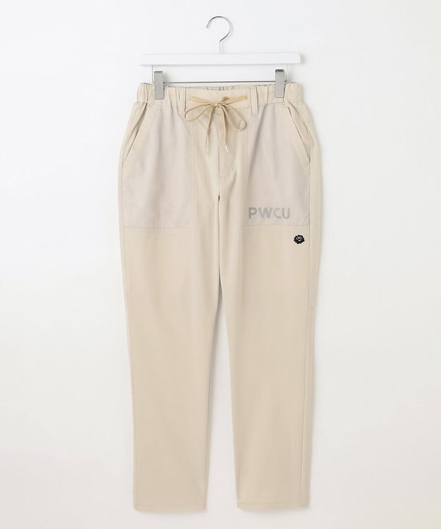 PW CIRCULUS 【MEN】ベンチレーション テーパードパンツ ゴルフ ベージュ系