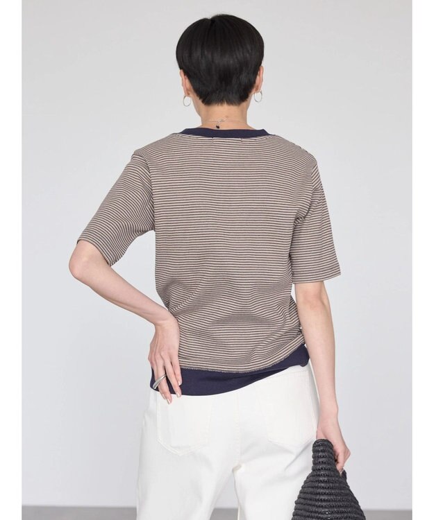 AMERICAN HOLIC ミジンボーダーカットプルオーバー Navy