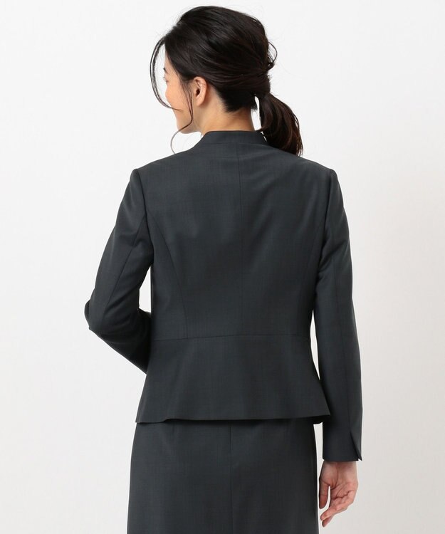 J.PRESS LADIES S 【スーツ】BAHARIYE ノーカラー ジャケット ネイビー系