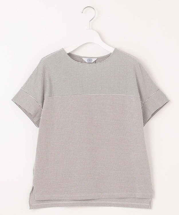 J.PRESS LADIES L 【WEB限定カラーあり・抗菌消臭・吸水速乾】サッカージャージー フレンチスリーブ カットソー ブラウン系1